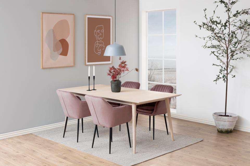 Krēsls Emil 57/61/83 cm putekļainā roze/melns - N1 Home