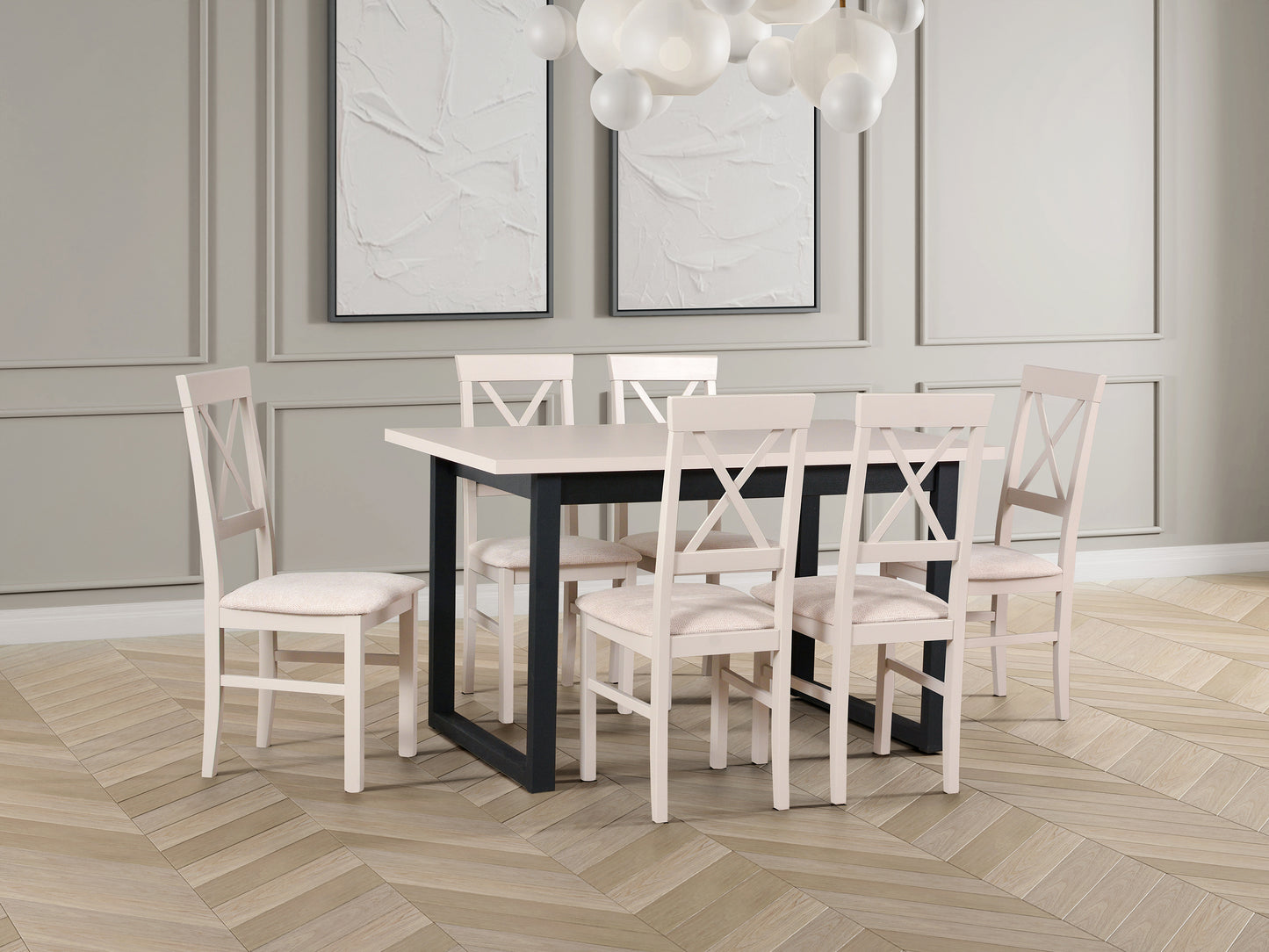 Galds Itama 140-180/80/79 cm kašmirs/melns - N1 Home