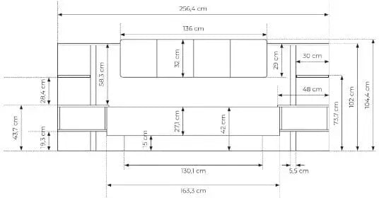 Gulta ar naktsskapitis Dasty 160/200 cm bēšs - N1 Home