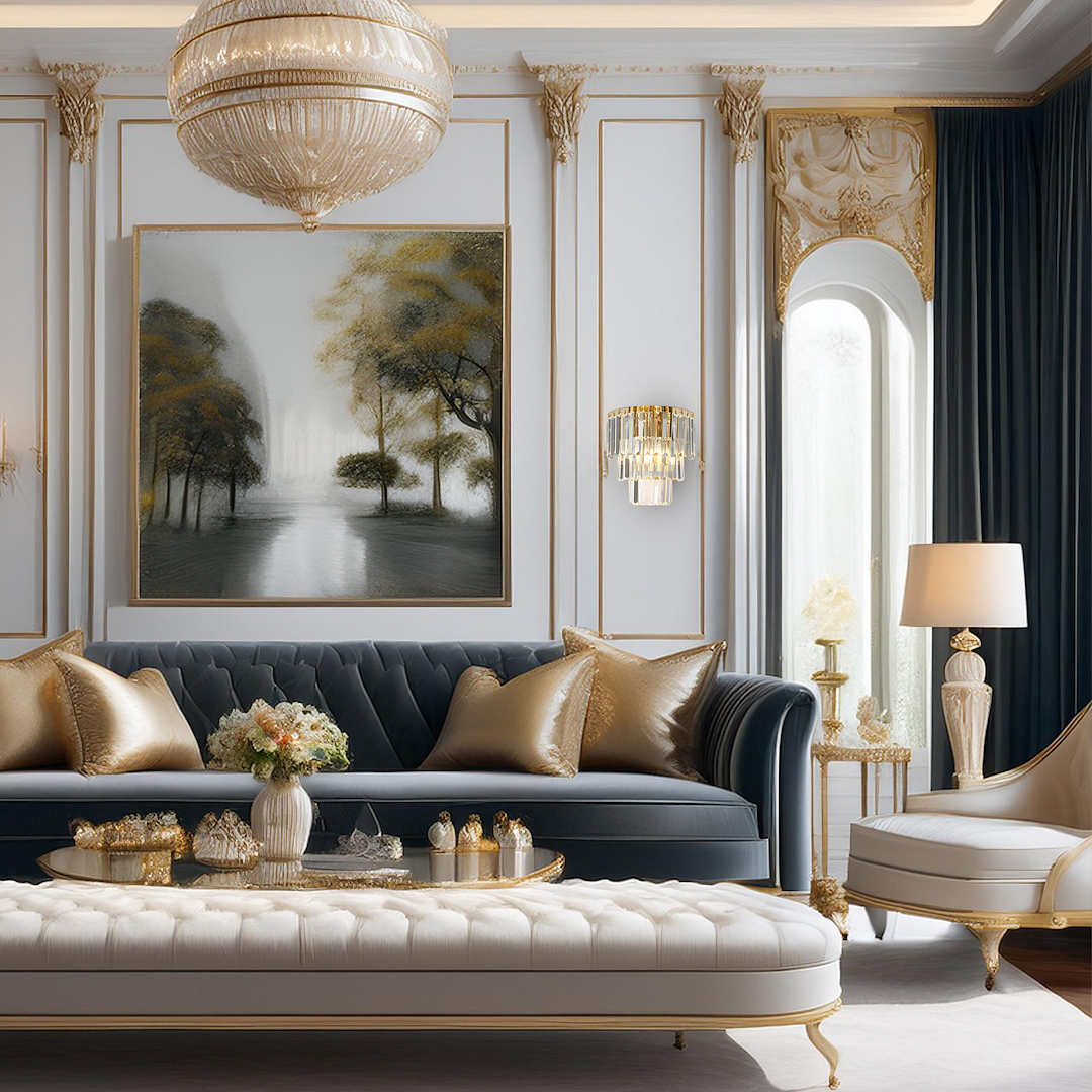 Sienas lampa 17/23 cm zelts - N1 Home