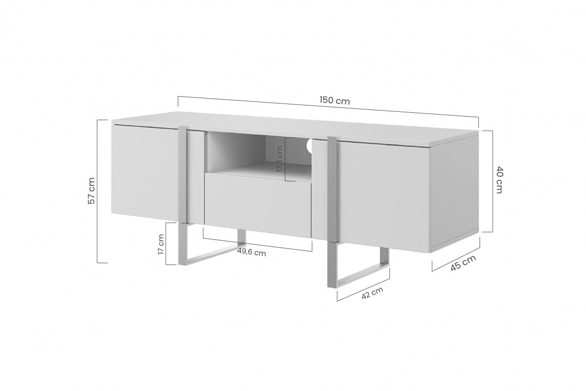 Kumode RTV  VECA 150/57/45 melns/ dabīgs - N1 Home