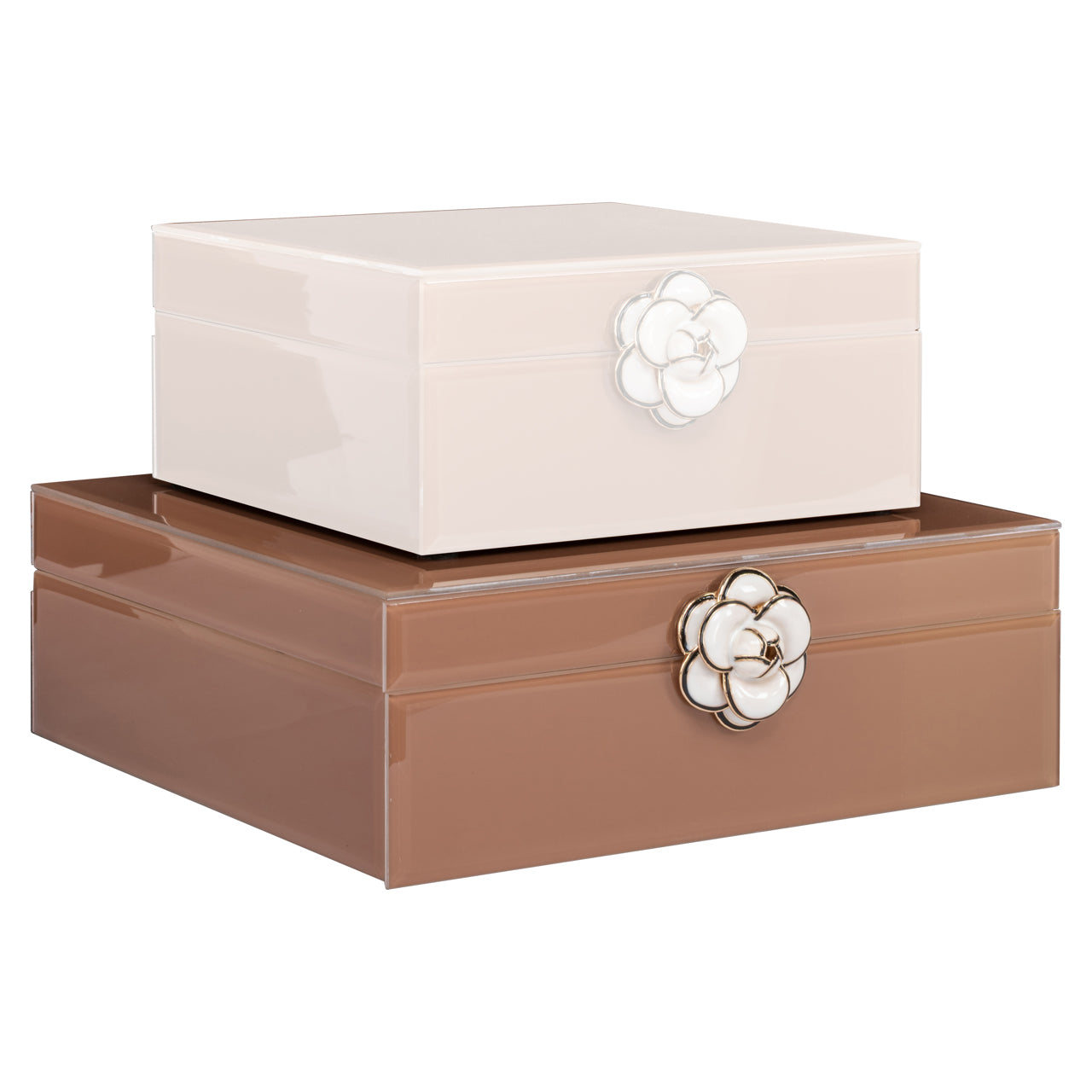 Uzglabāšanas kaste Floral L 8,5/24/25,5 cm brūns