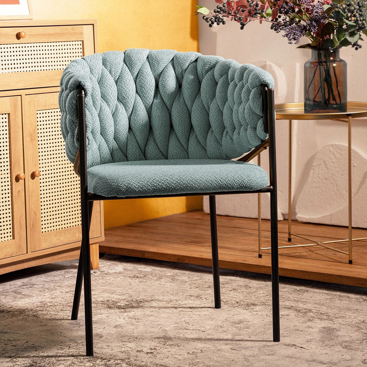 Krēsls Merle 57x59x78 cm zaļš - N1 Home