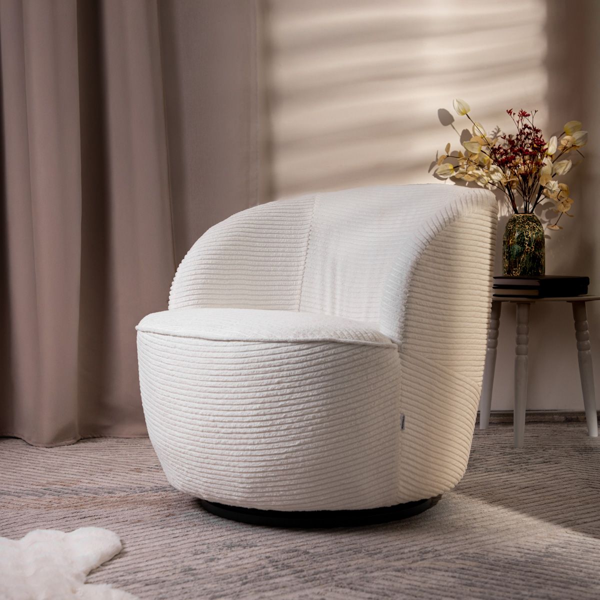 Krēsls Svila 65/77/69 cm balts