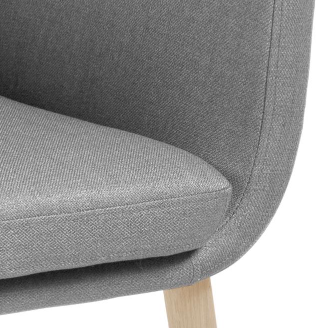 Krēsls Nor 58/58/84 cm gaiši pelēks/balts ozols - N1 Home