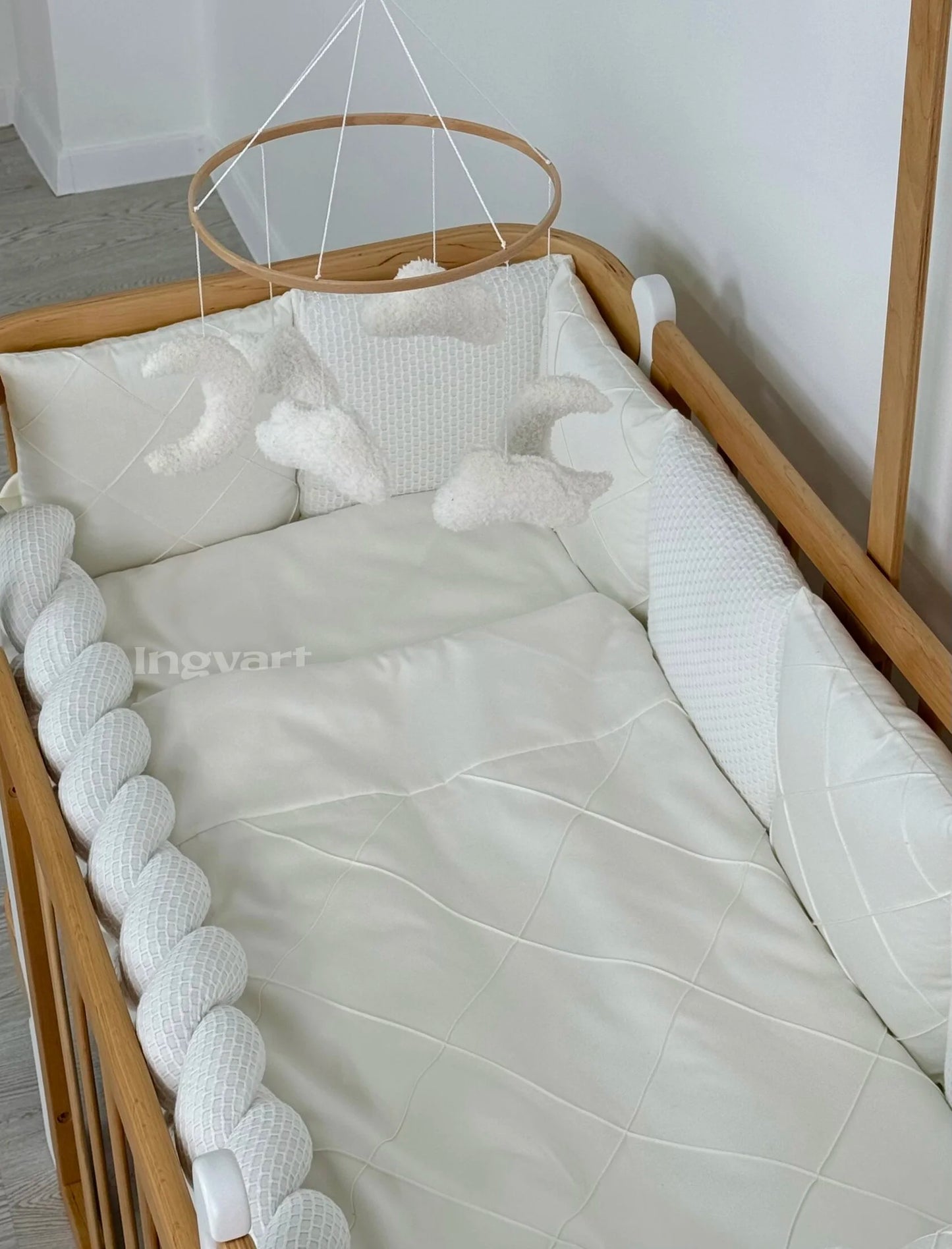 Satīna Gultas Veļas Komplekts "Platīns" milk - N1 Home