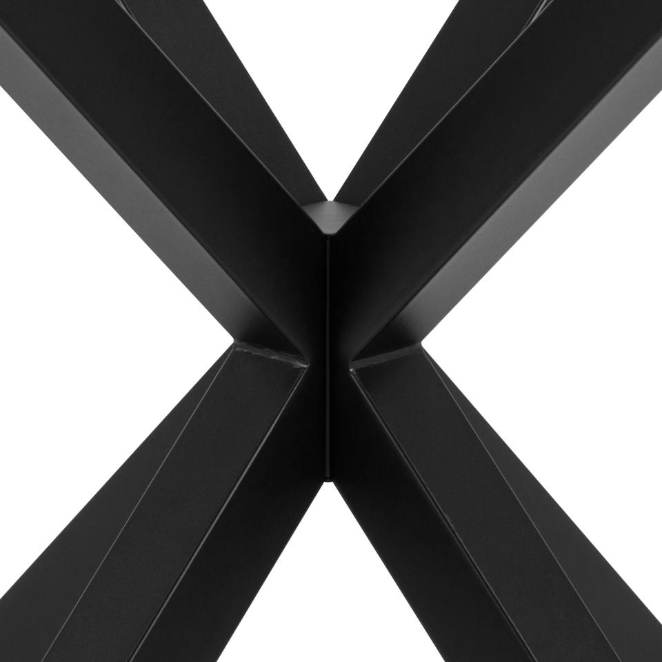 Galds Heva 119x75,5 cm matēts melns raupjš pulverkrāsots tērauds - N1 Home