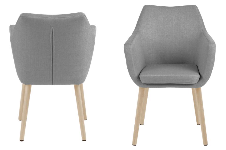 Krēsls Nor 58/58/84 cm gaiši pelēks/balts ozols - N1 Home