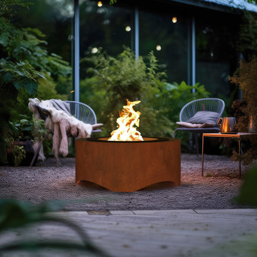 Dārza kamīns Cort round 70/30; 100/30 cm terakots - N1 Home