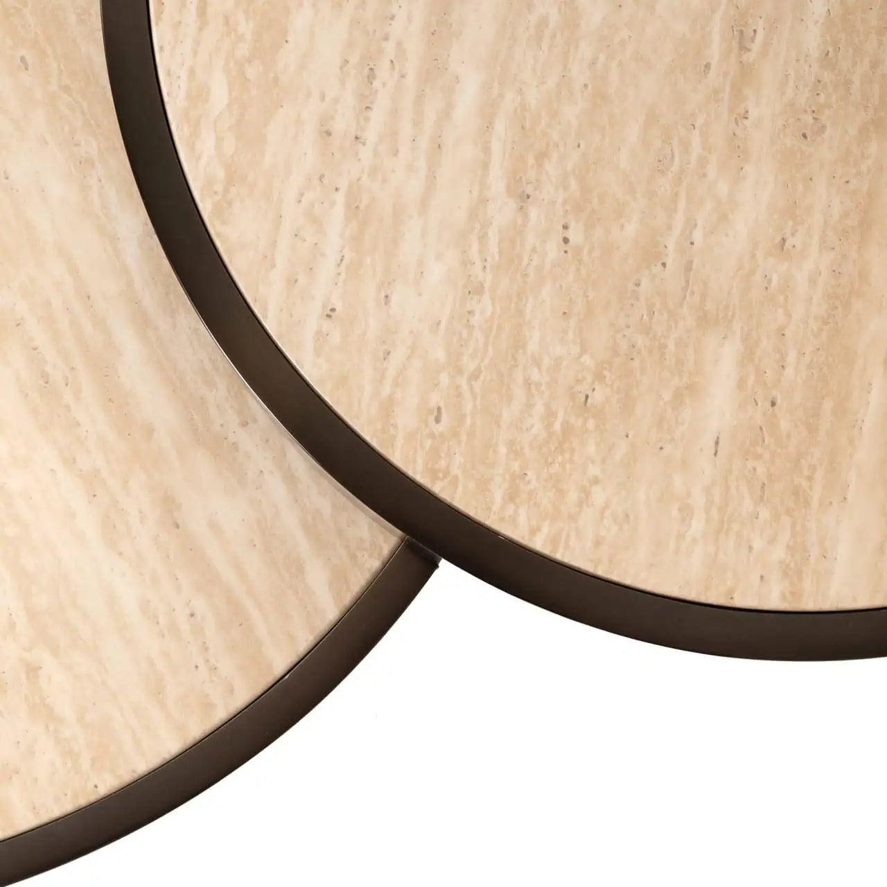 Kafijas galds Ronson beige (Set of 2) Richmond Interiors 47/60, 38,5/119 cm bēšs/brūns - N1 Home