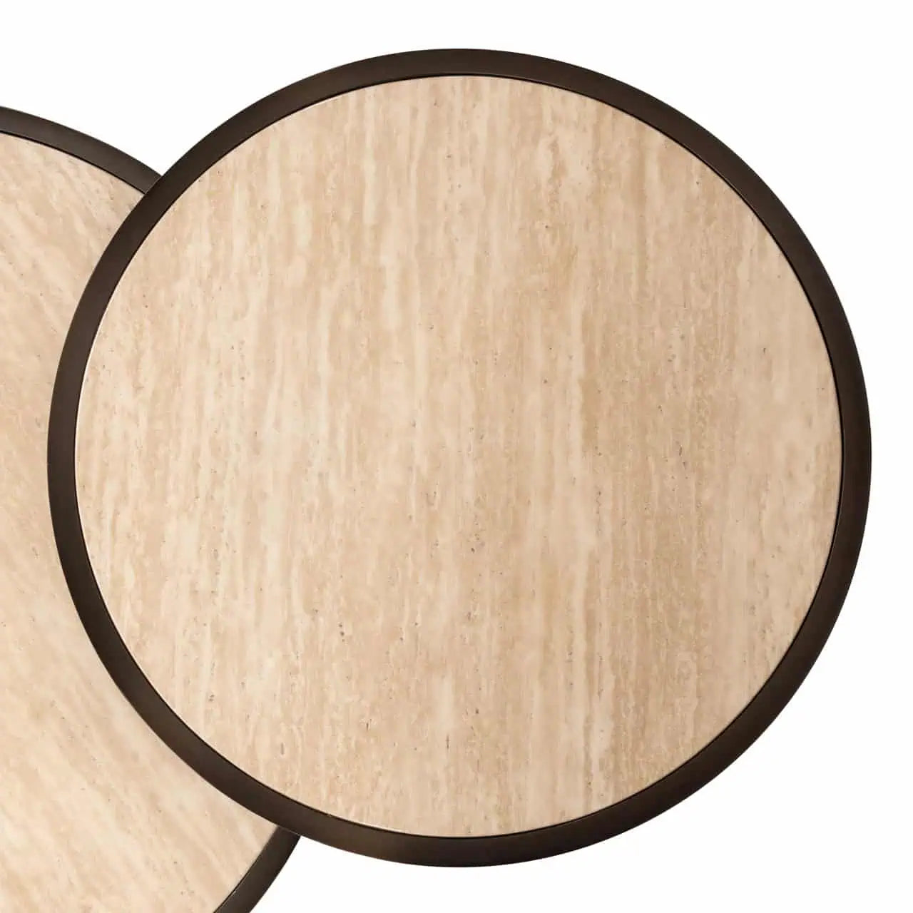 Kafijas galds Ronson beige (Set of 2) Richmond Interiors 38,5/119/119 cm bronza - N1 Home