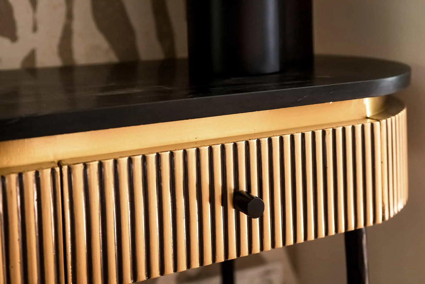 Console Ironville 2-drawers Richmond Interiors 76/100/40 cm zelts - N1 Home