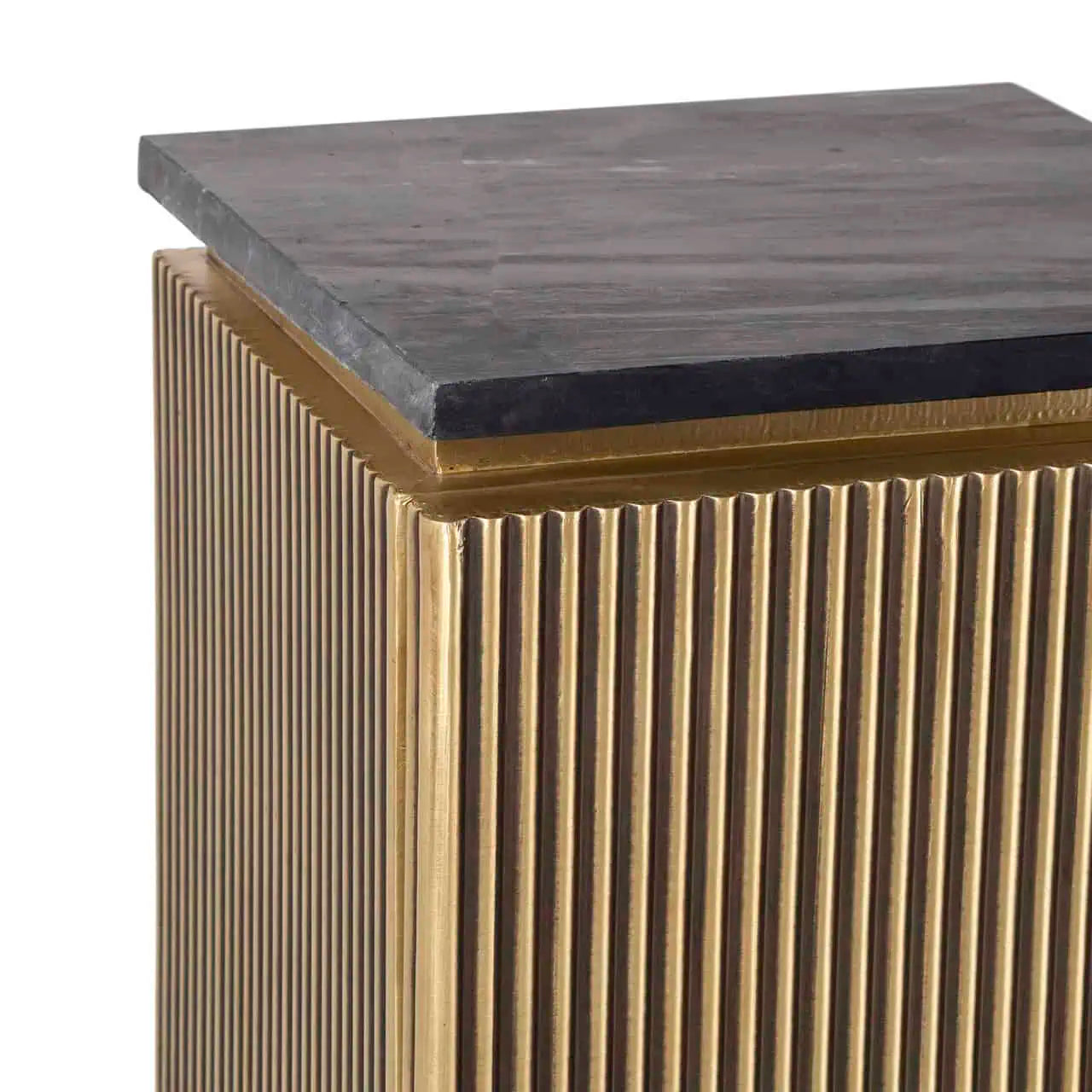 Kolonna Ironville gold Richmond Interiors 110/35 cm melns marmors/zelts - N1 Home