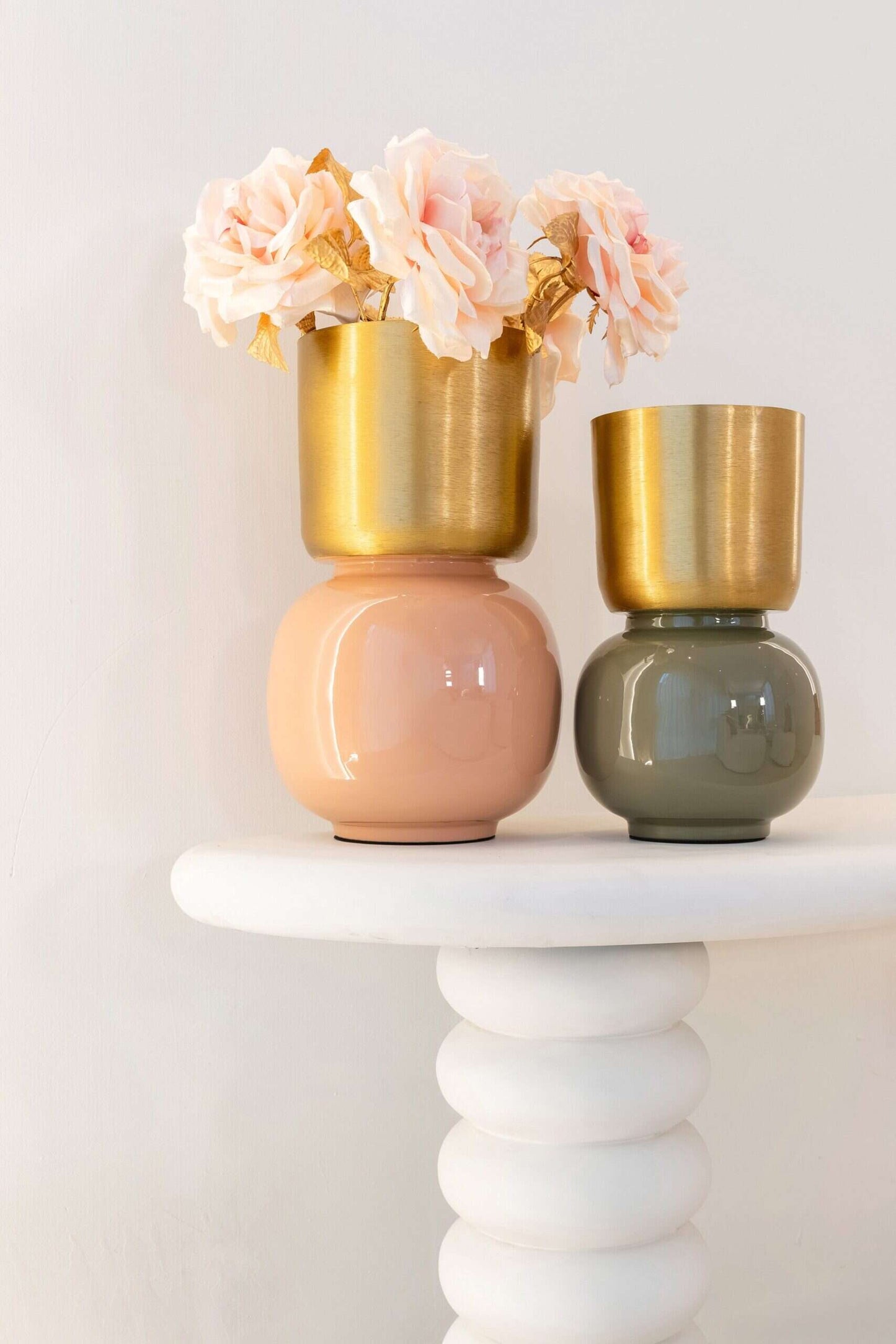 Vāze Clover Richmond Interiors 15/18/31 cm brushed gold