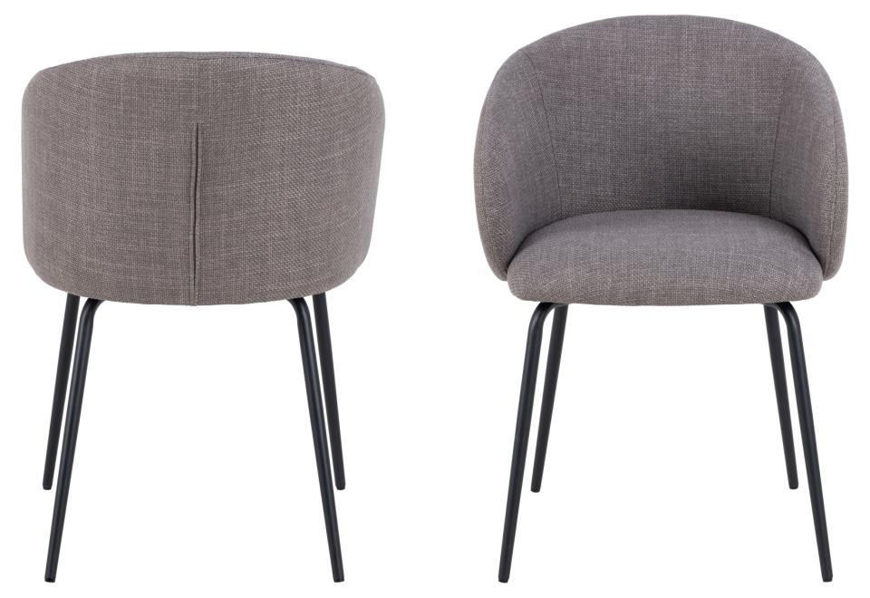 Krēsls Elear 56/54/80 cm gaiši pelēks/ brūns - N1 Home