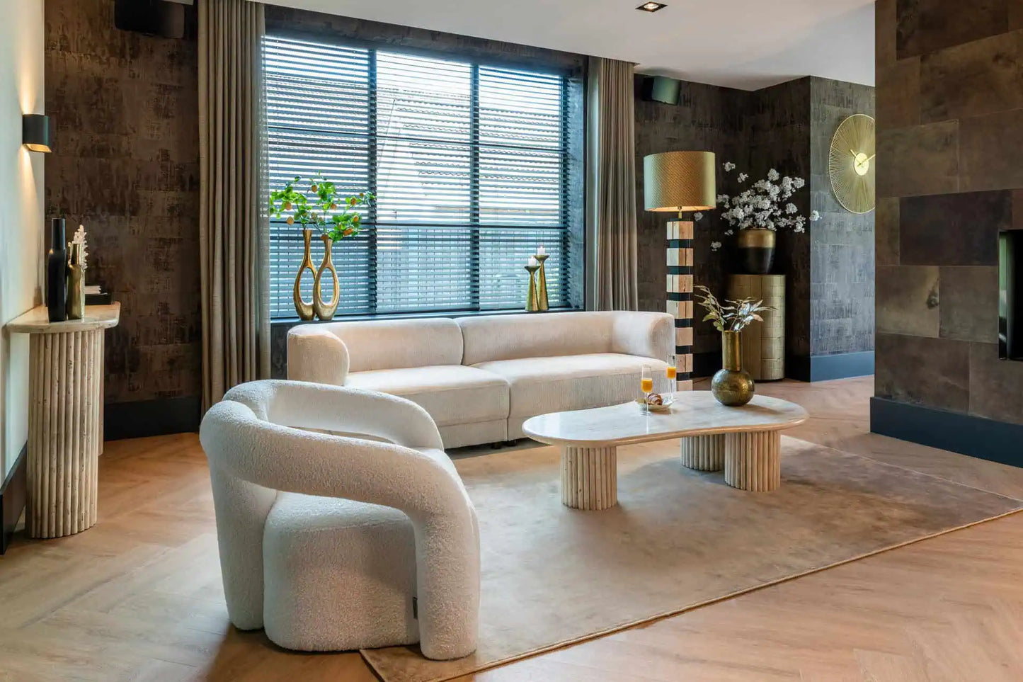 Kafijas galds La Cantera Richmond Interiors 36/150/80 cm bēšs - N1 Home