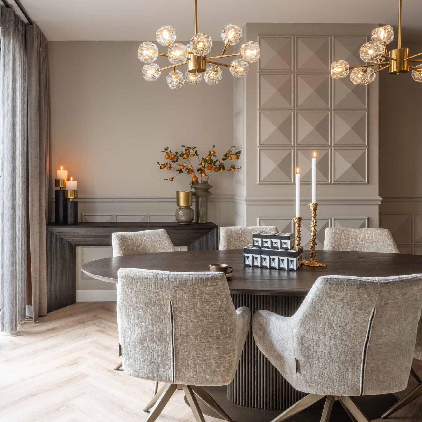 Uzglabāšanas kaste Licia Richmond Interiors 20//13/8; 20/28/10 cm melns/balts