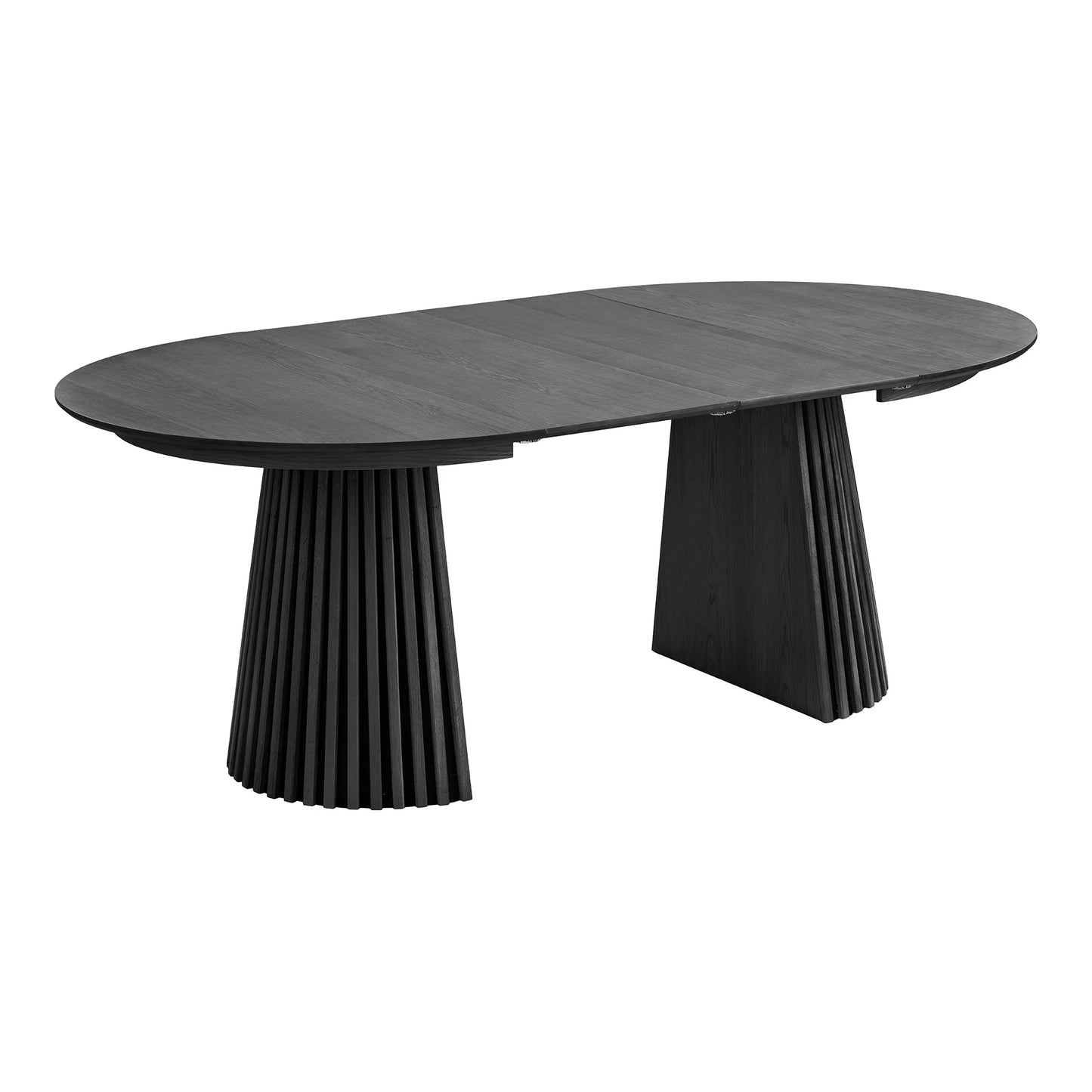 Ēdamgalda komplekts Osara 120/120-160-200/75 cm melns