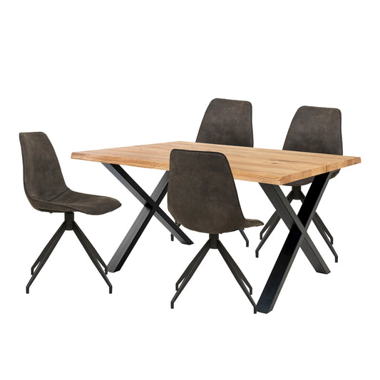 Ēdamgalda komplekts Tulans 95/140/75 cm ozols