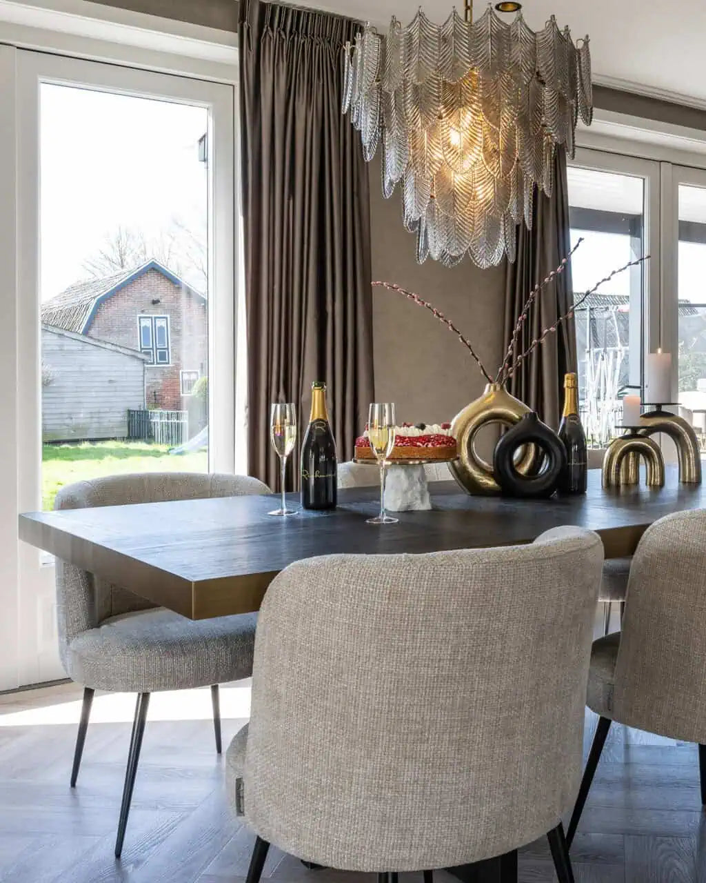 Galds Cambon dark coffee Richmond Interiors 76/320/110 cm tumši brūns - N1 Home