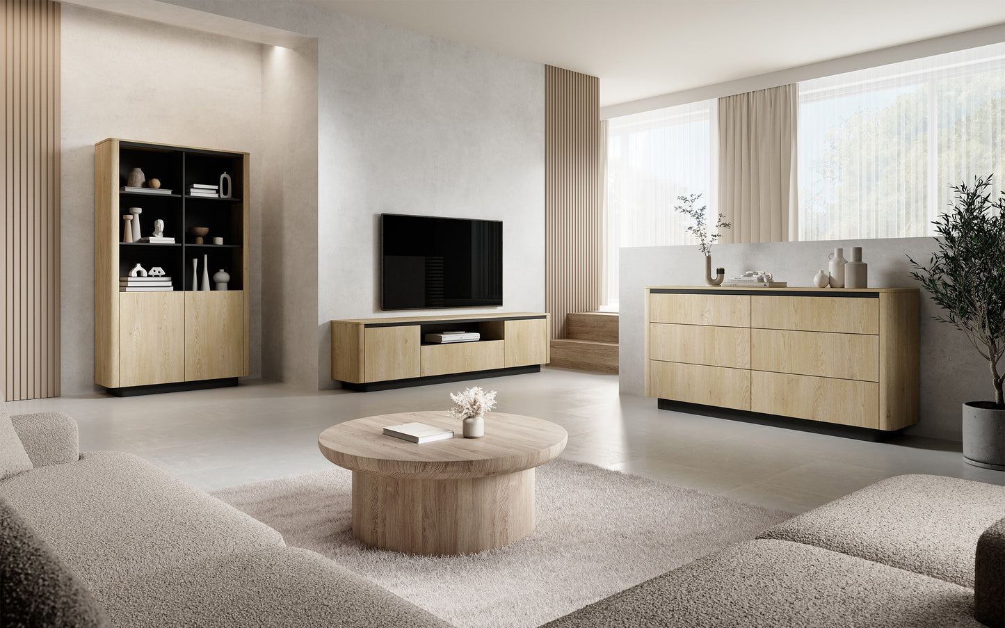 TV skapis Torredo 54/200/38 cm Kremona ozols