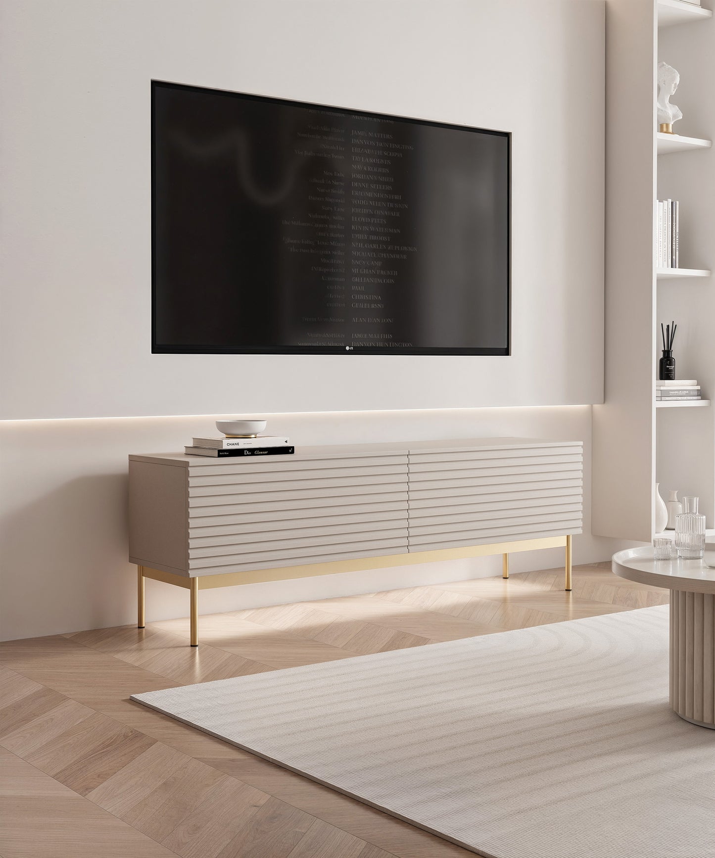 TV skapis Linas 46/138/30 cm kašmirs