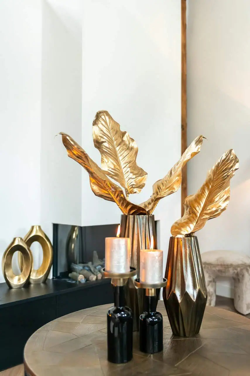 Vāze Richmond Interiors Alma big 36/22/8 cm zelts - N1 Home