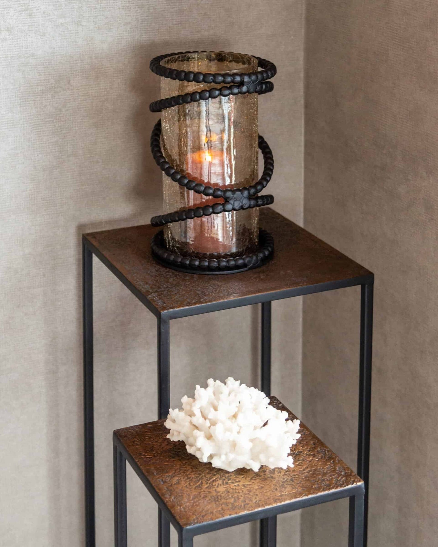 Svečturis Edison Richmond Interiors 31/20/20 cm melns