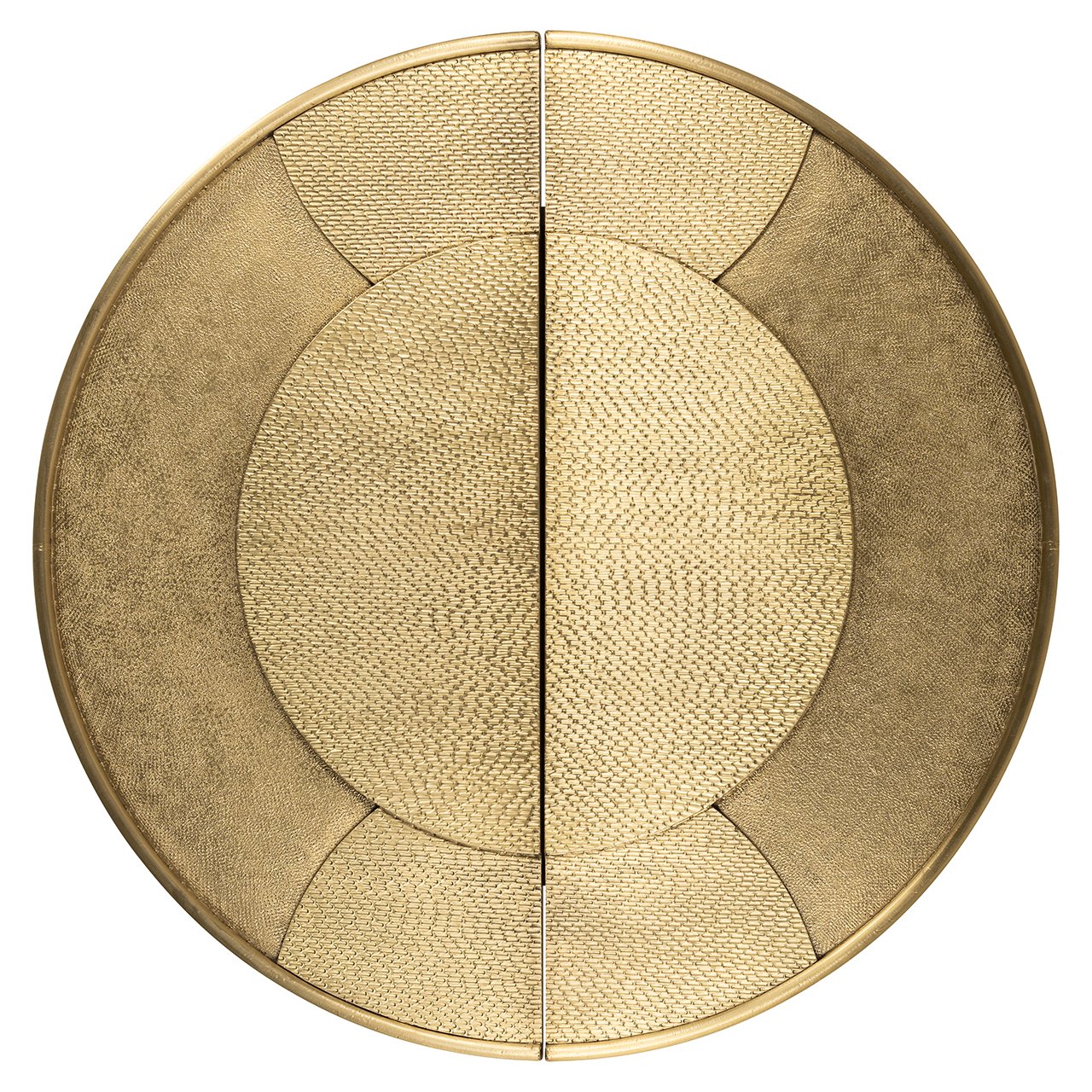 Sienas skapis Bowie ar 2 durvīm Richmond Interiors 90/90/32 cm melns/zelts - N1 Home