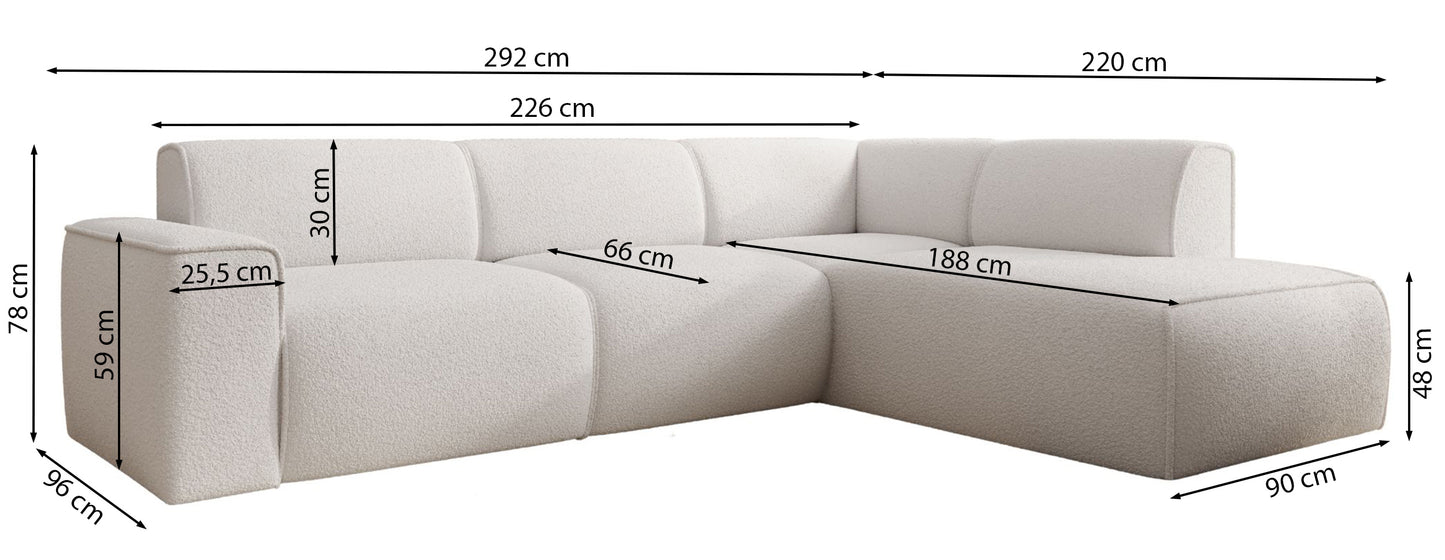 Dīvāns Boovis 78/292/220 cm Quelle 83