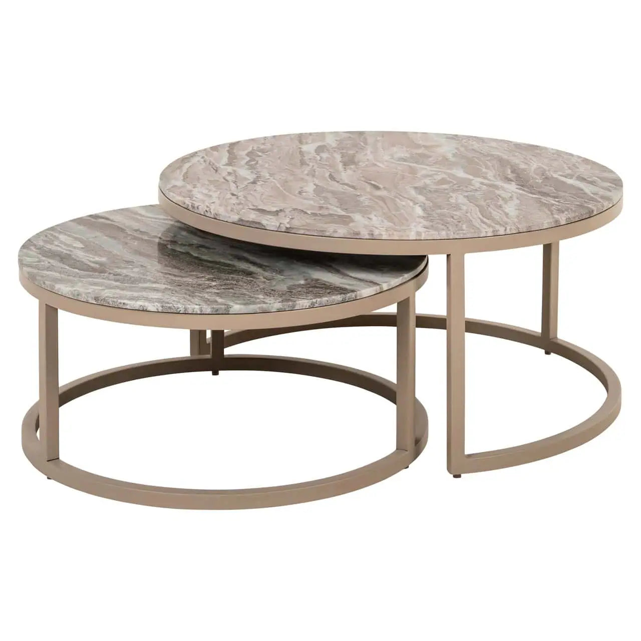 Kafijas galds Coffee table Fairfax stone (Set of 2) Richmond Interiors 40/85; 33/70 cm bēšs - N1 Home