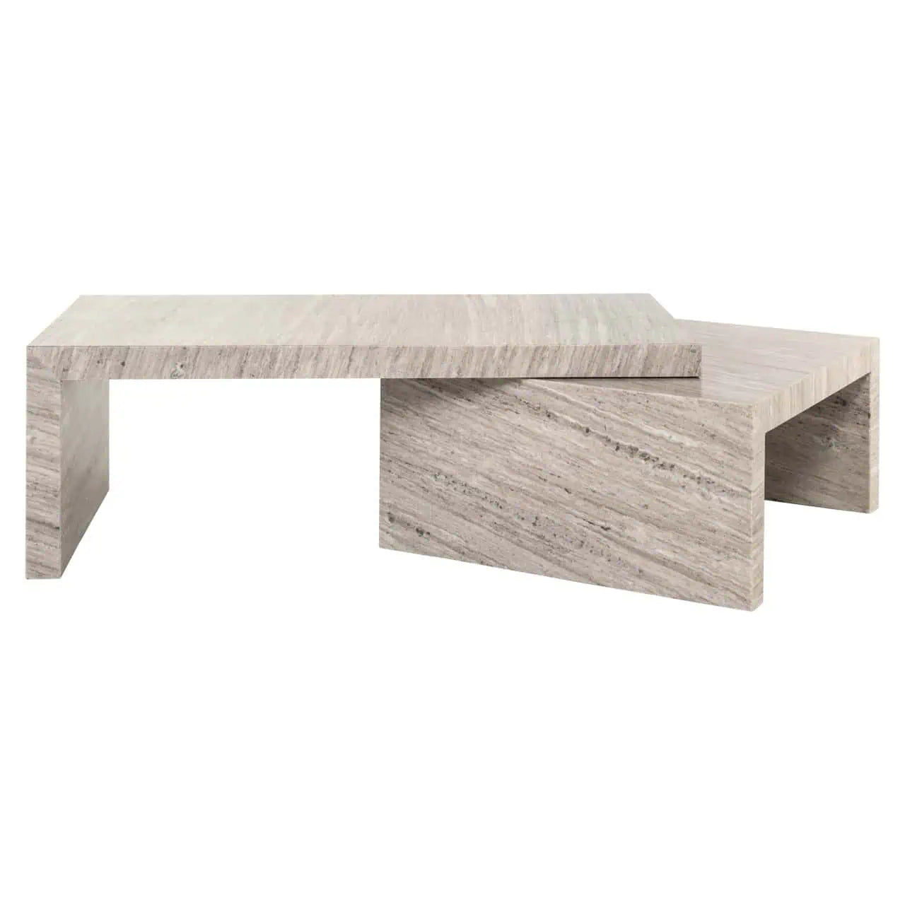 Kafijas galds Novaz sand (Set of 2) Richmond Interiors 45/130/60 cm smiltis - N1 Home