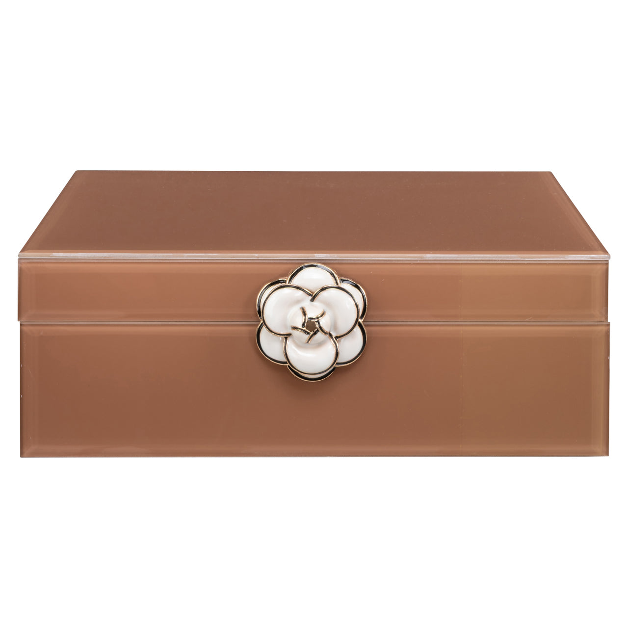 Uzglabāšanas kaste Floral L 8,5/24/25,5 cm brūns