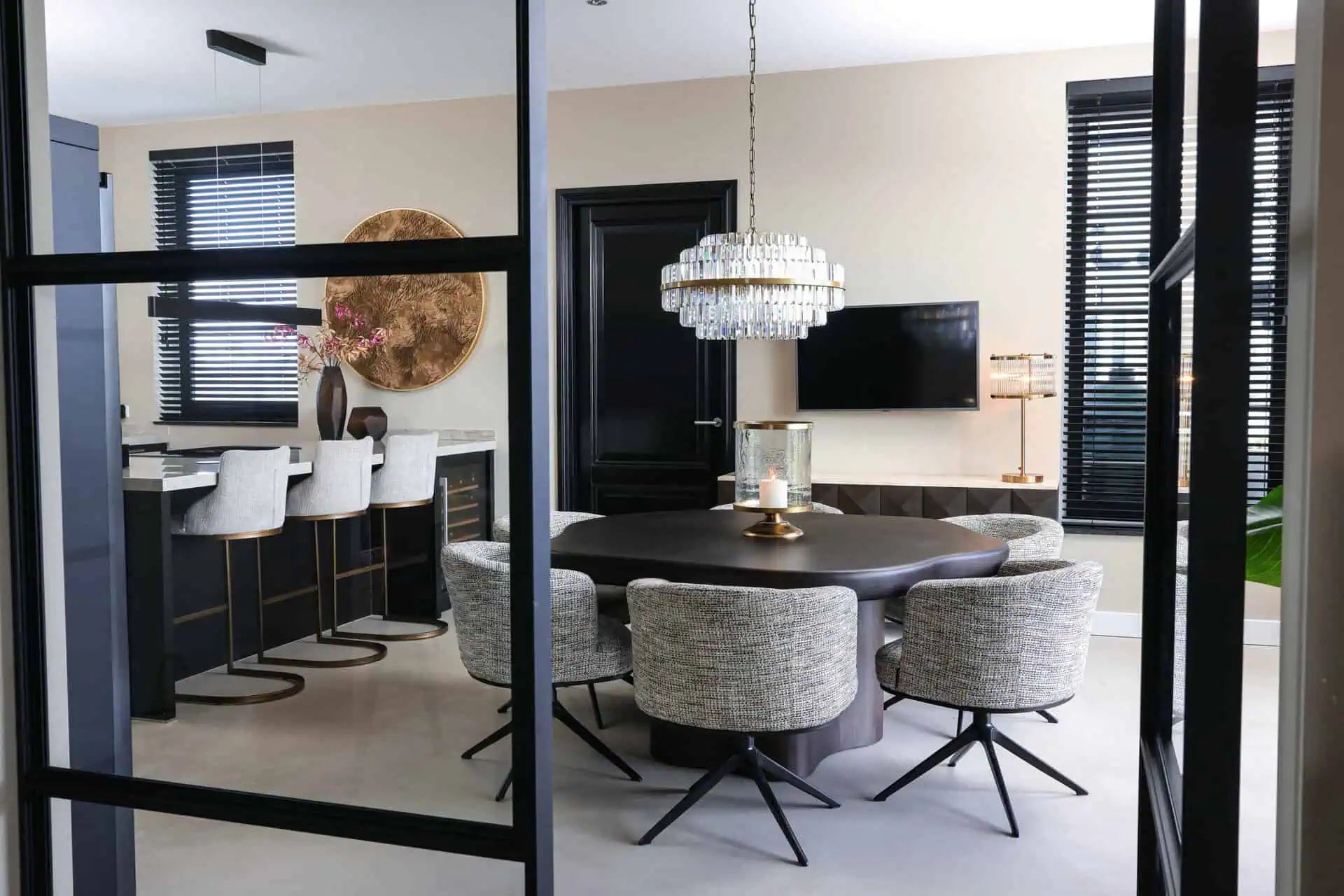 Lustra Desire brushed gold  Richmond Interiors 40/80 cm zelts - N1 Home