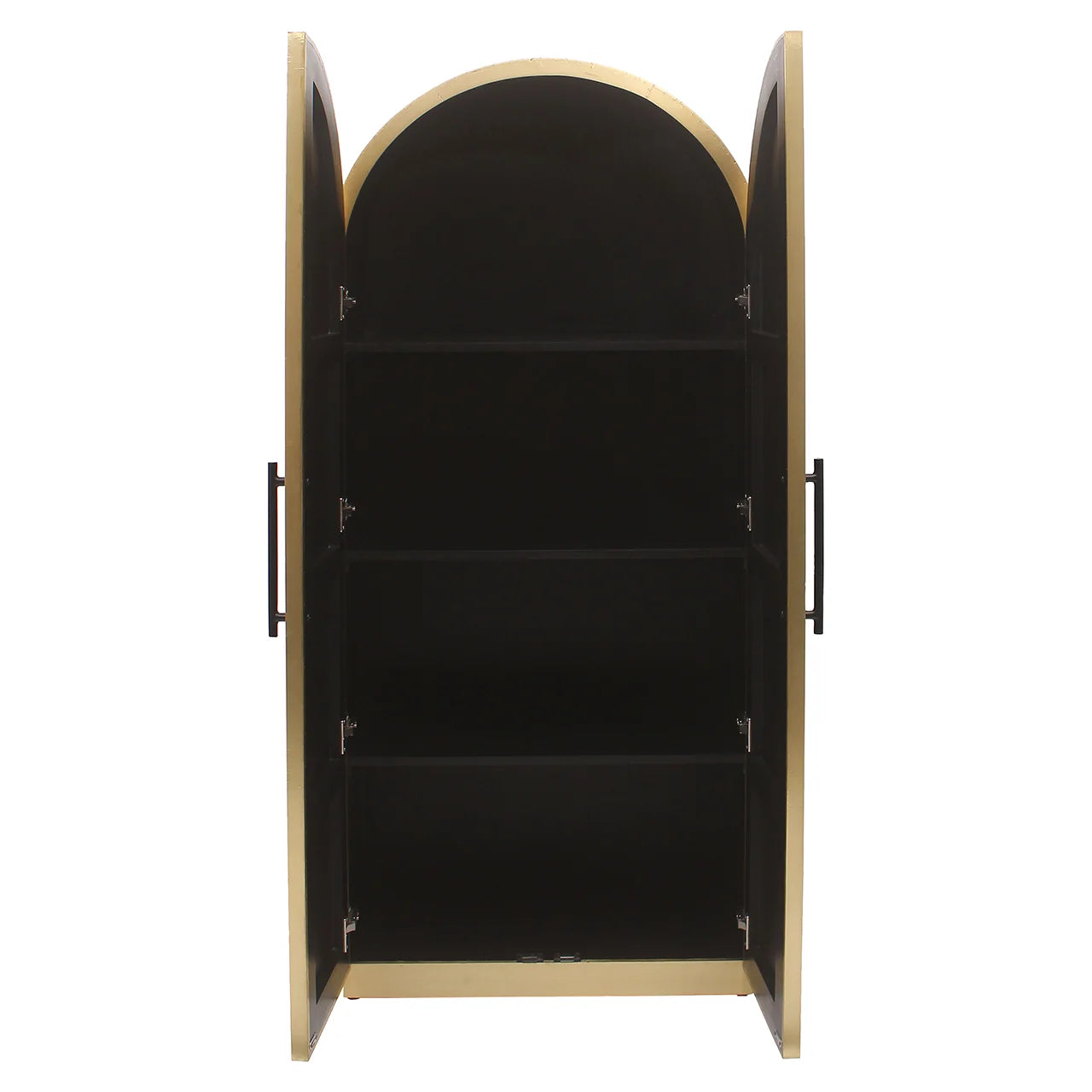 Skapis Les Arcs ar 2 durvīm Richmond Interiors 181/80/46 cm birstēts zelts - N1 Home