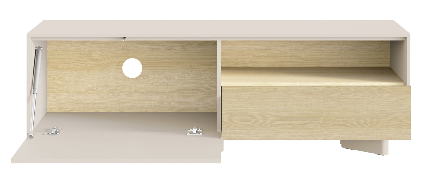 TV skapis Distri 140/46/35 cm Vičencas ozols/kašmirs