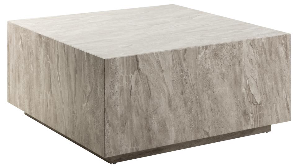 Kafijas galds Dia 90x90x42 cm pelēks marmors River - N1 Home