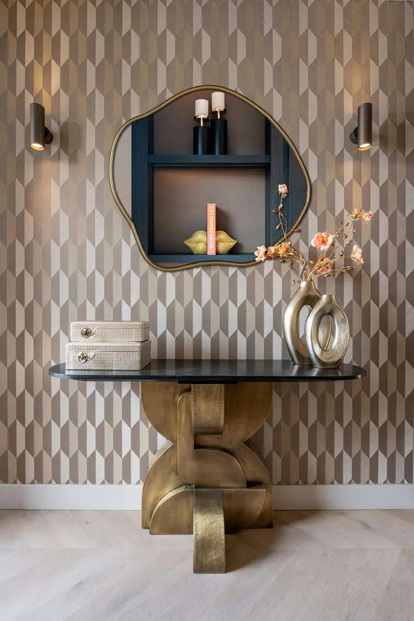 Vāze Richmond Interiors Alma big 36/22/8 cm zelts - N1 Home