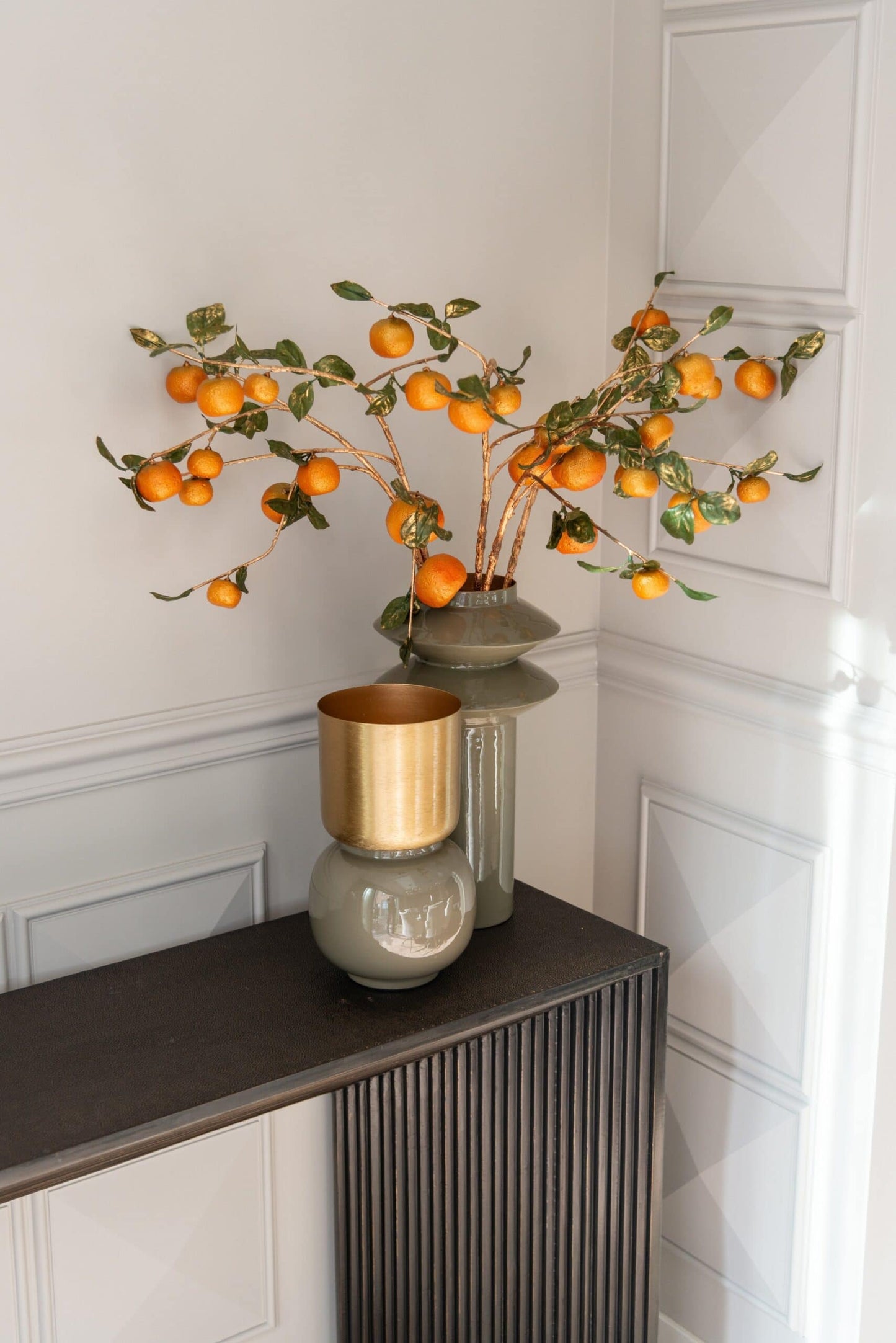 Vāze Clover Richmond Interiors 15/18/31 cm brushed gold