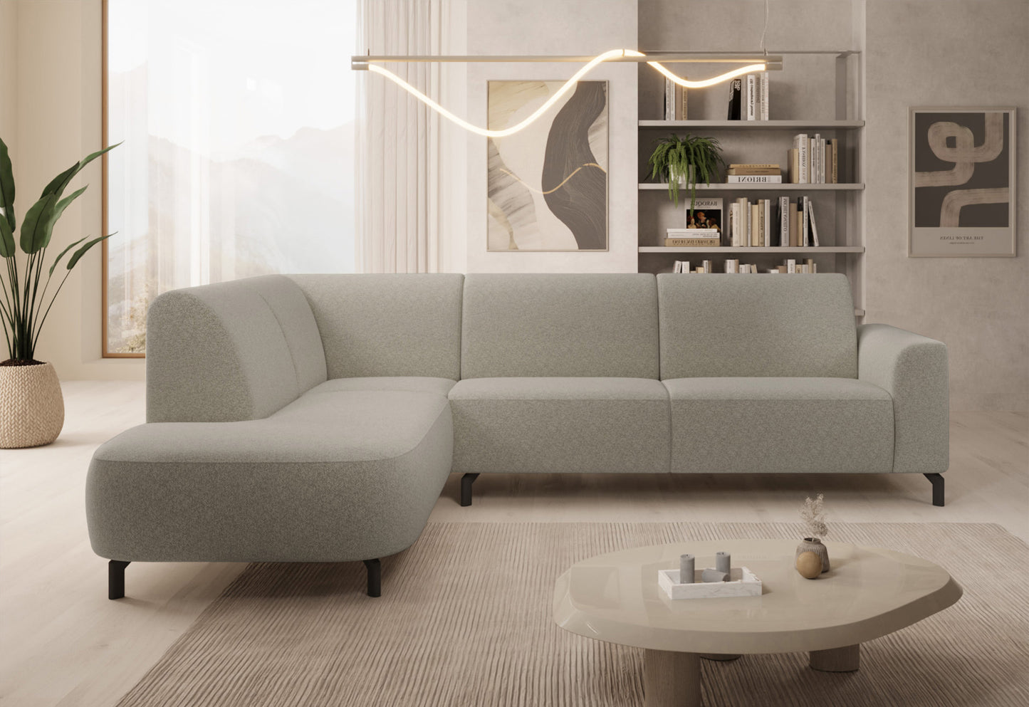 Dīvāns Luna 277/88/218 cm Raven 24 - N1 Home