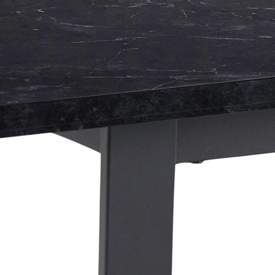 AMB taisnstūra galds, melns marmors-160x90x74 cm