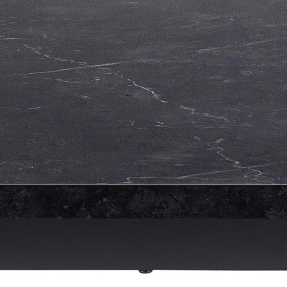AMB taisnstūra galds, melns marmors-160x90x74 cm