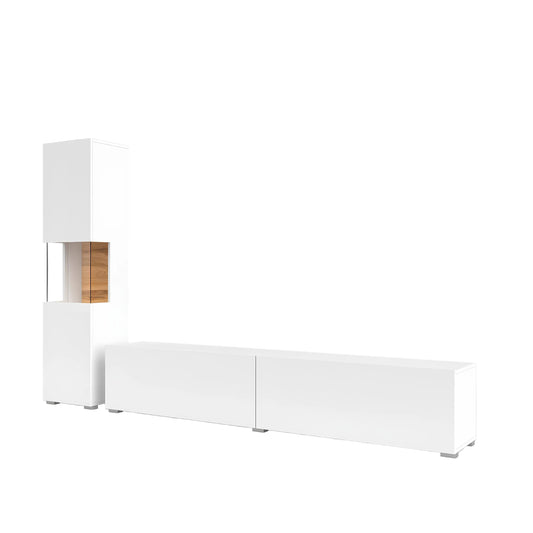 Sienas bloks Avalon 180/140/35 cm balts/Votan ozols - N1 Home