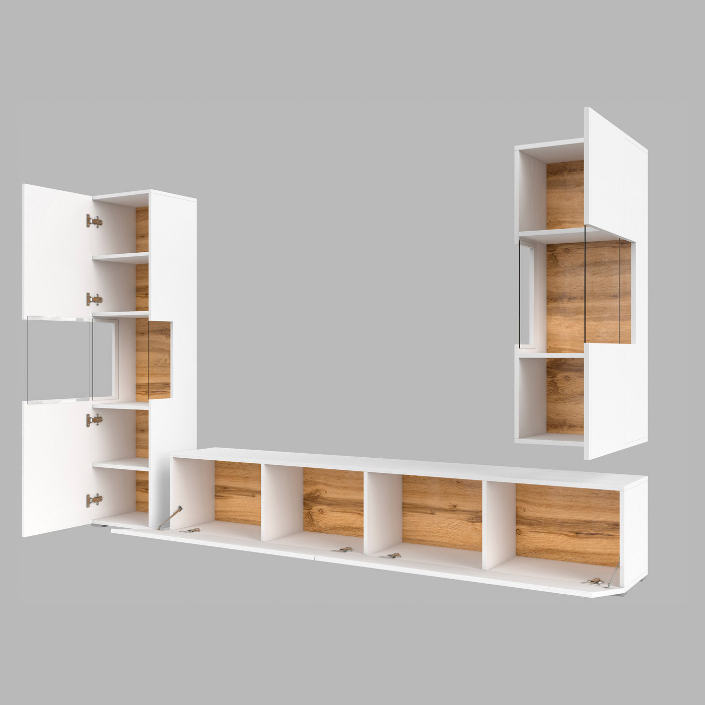 Sienas bloks Avalon 180/140/35 cm balts/Votan ozols