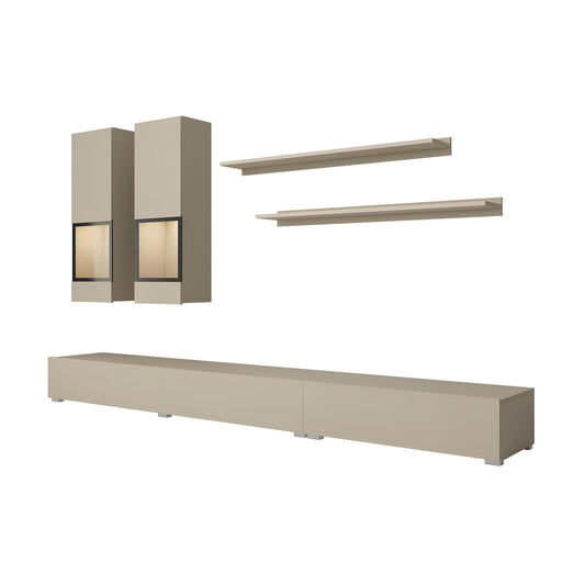 Sienas bloks Barots 270/41 cm gaiši bēšs/melns - N1 Home