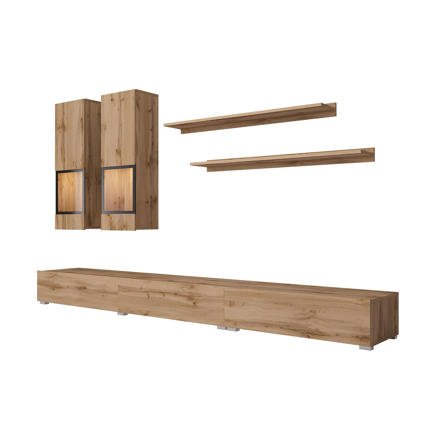 Sienas bloks Barots 270/41 cm Votan ozols/melns