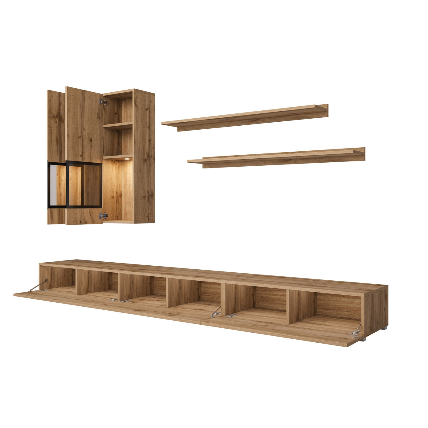 Sienas bloks Barots 270/41 cm Votan ozols/melns