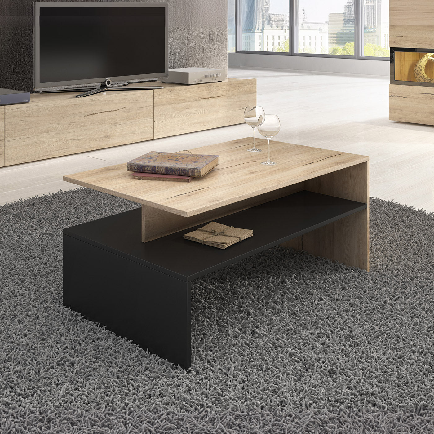 Kafijas galds Barots 100/60/45 cm San Remo ozols - N1 Home