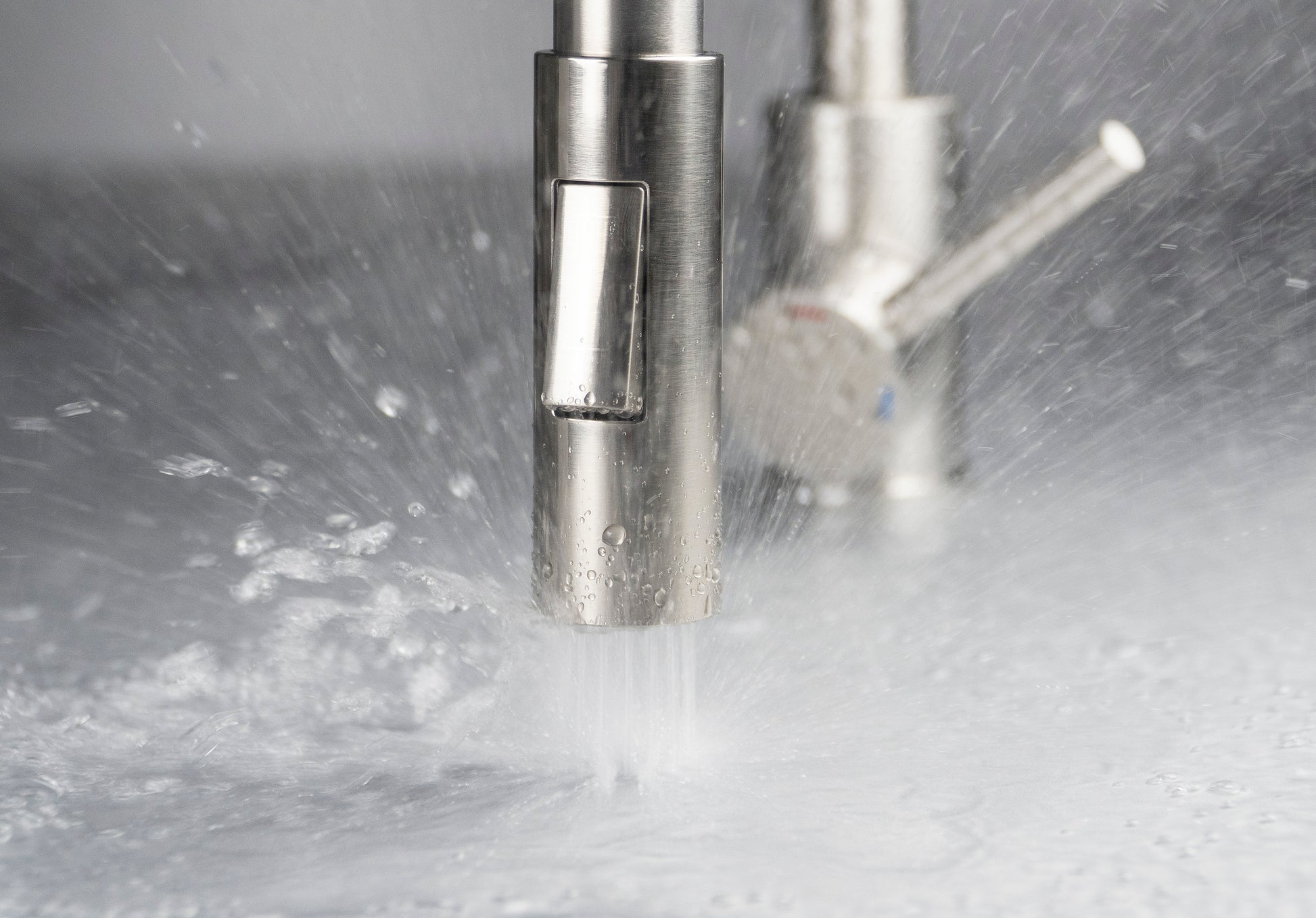 Virtuves maisītājs ar elastīgu snīpi - 2 veidu sprauslas Luno 400 mm matēts tērauds/bēšs - N1 Home