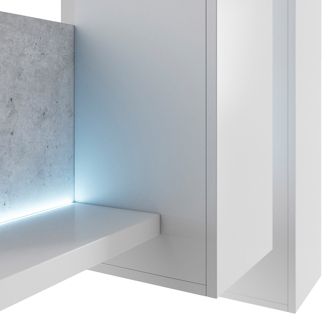 Skapis Botas 152/235/142 cm balts/betons Kolorādo